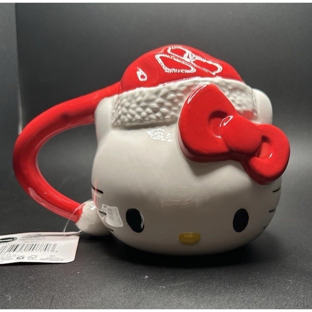 Sanrio Hello‎ Kitty Holiday Mug Sculpted Ceramic Christmas Collectible Mug NWT